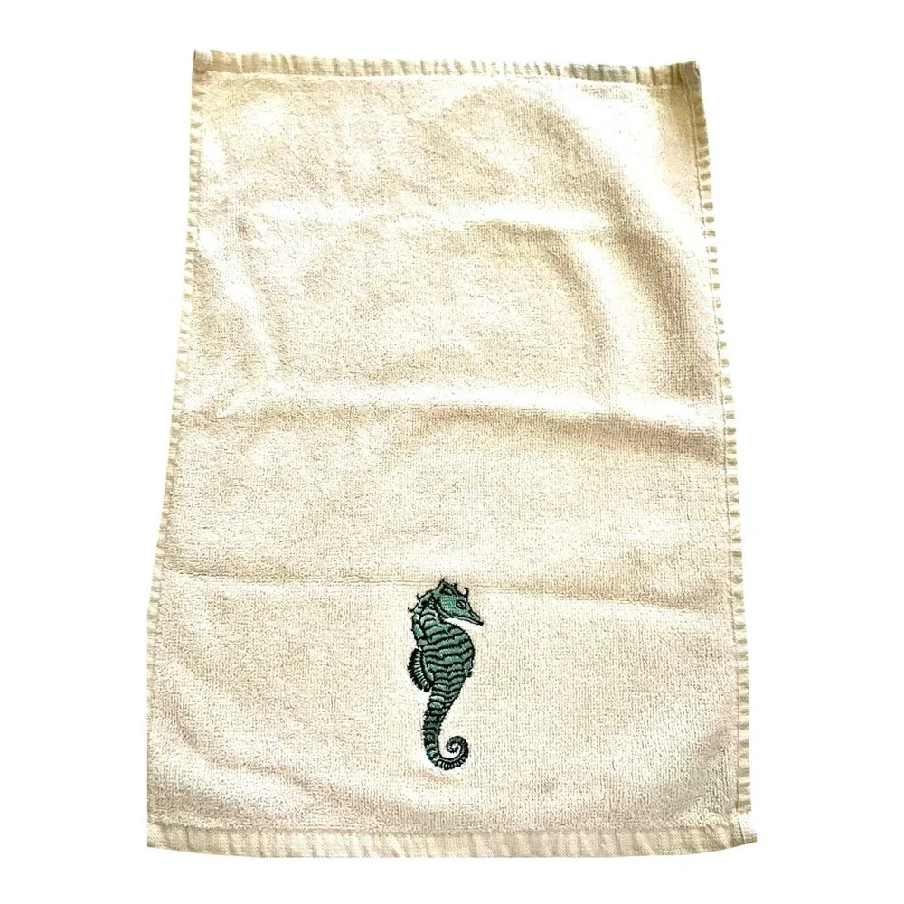 Avanti The Art of the Bath Embroidered Seahorse 199% Cotton Towel Set Six Pieces